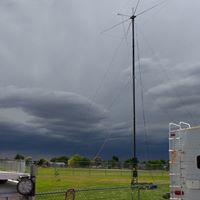 New Moxon Antenna on top a Military Mast